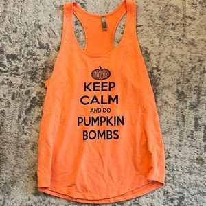“Keep Calm & Do Pumpkin Bombs” Racerback Tank